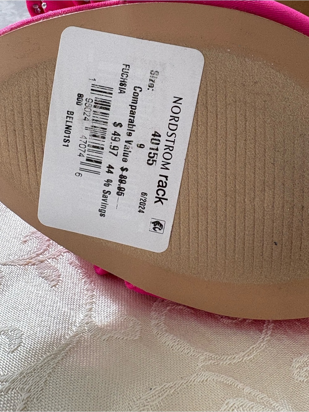 Steve Madden Hot Pink Bow Slide Mules - Picture 6 of 6